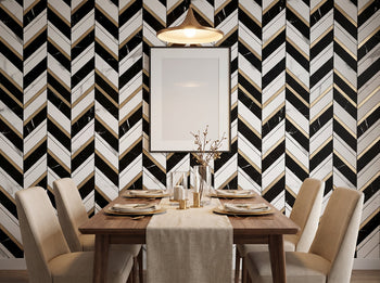 peel and stick herringbone tile for dining room