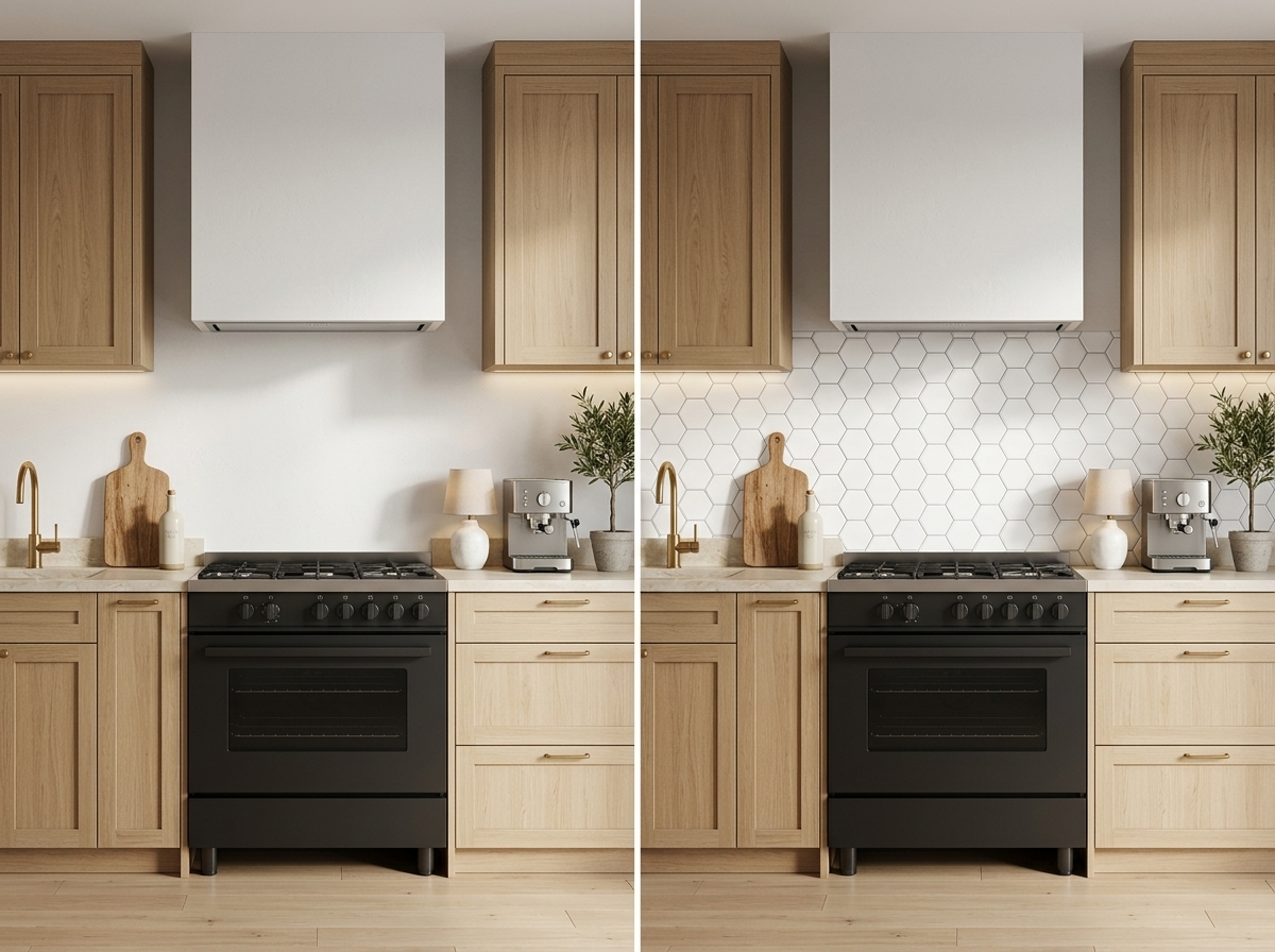 peel and stick hexagon tile for kitchen
