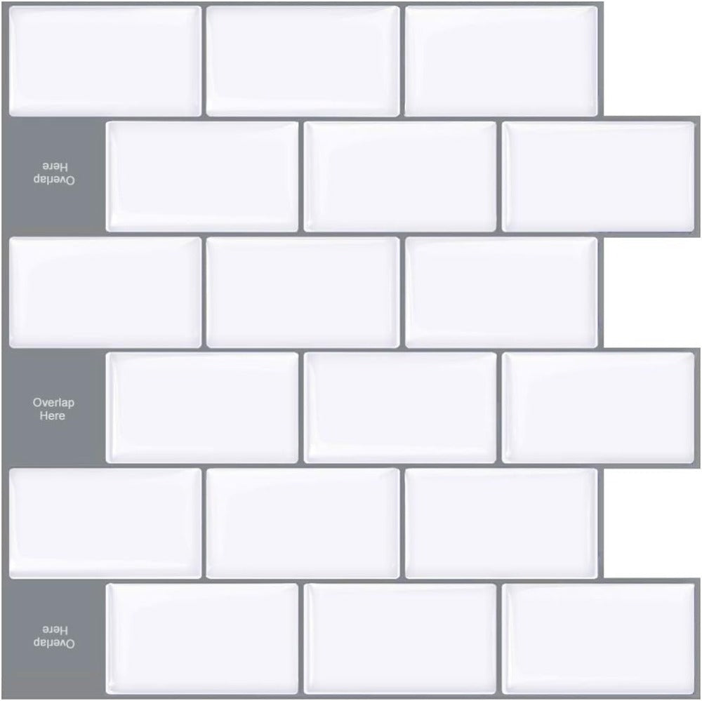 Peel and Stick Subway Tile Backsplash