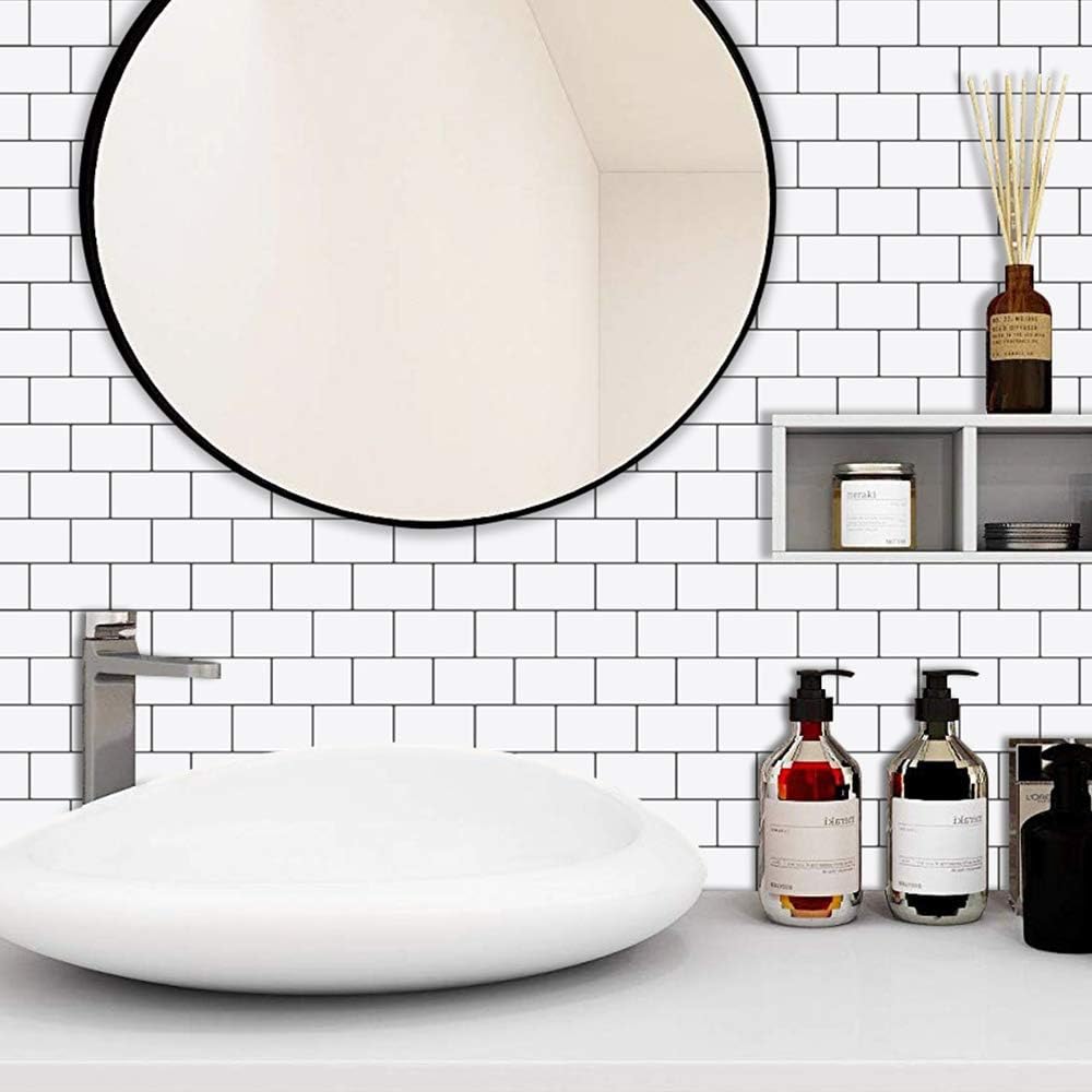 Peel and Stick Subway Tile Backsplash For Bathroom