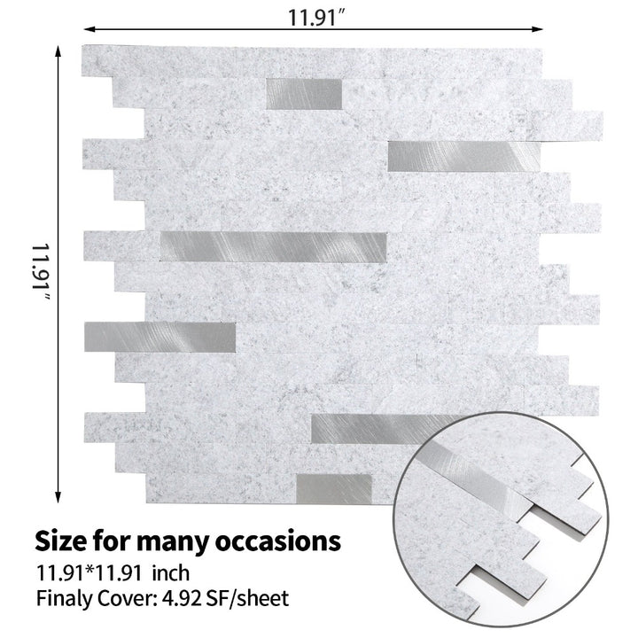 the size of peel and stick tile