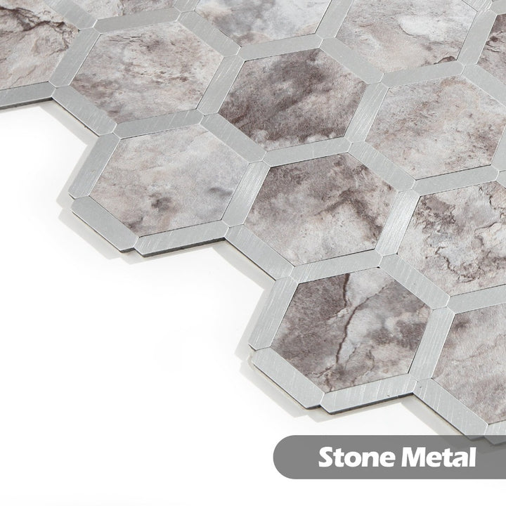 the detail of stone metal tile