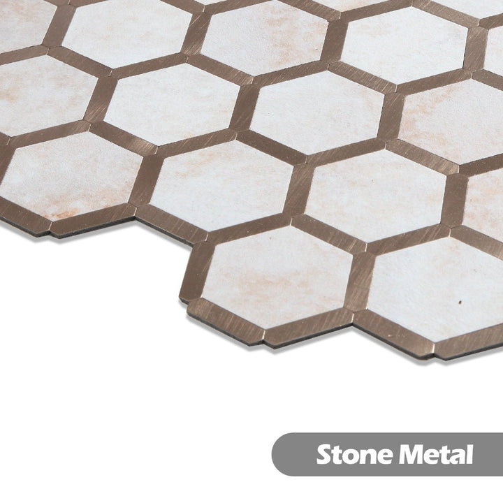 the detail of stone metal tile