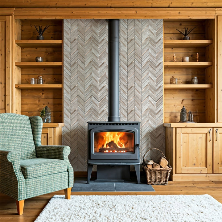 peel and stick tiles for fireplace