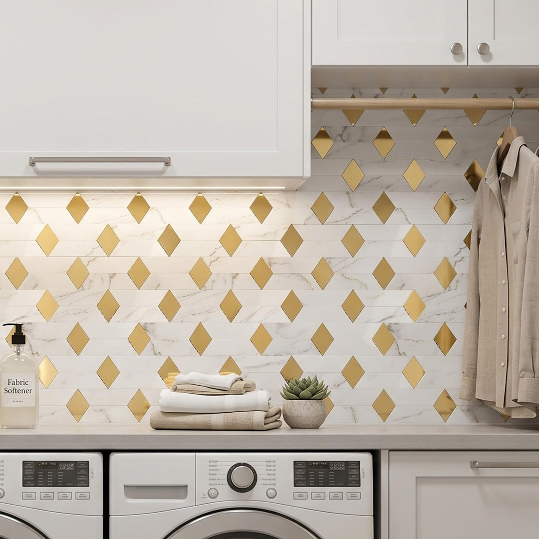 peel and stick tile for laundry room