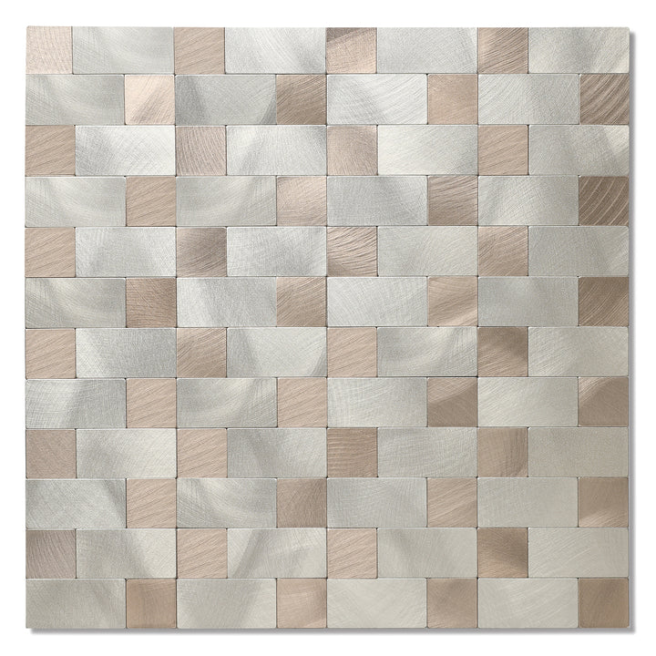 12" X 12" Gold Metal Tile Backsplash Peel and Stick Tiles