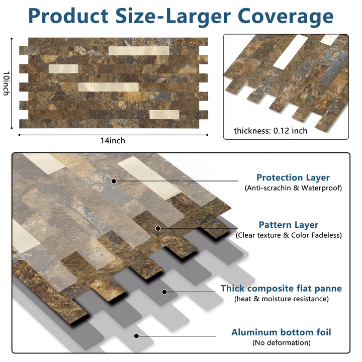 Structural design of self-adhesive tiles