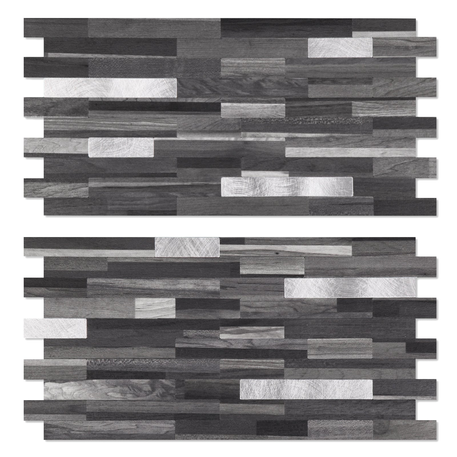 Black Wood peel and stick wall tiles