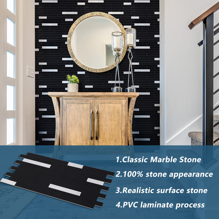 The makeup of self-adhesive tiles