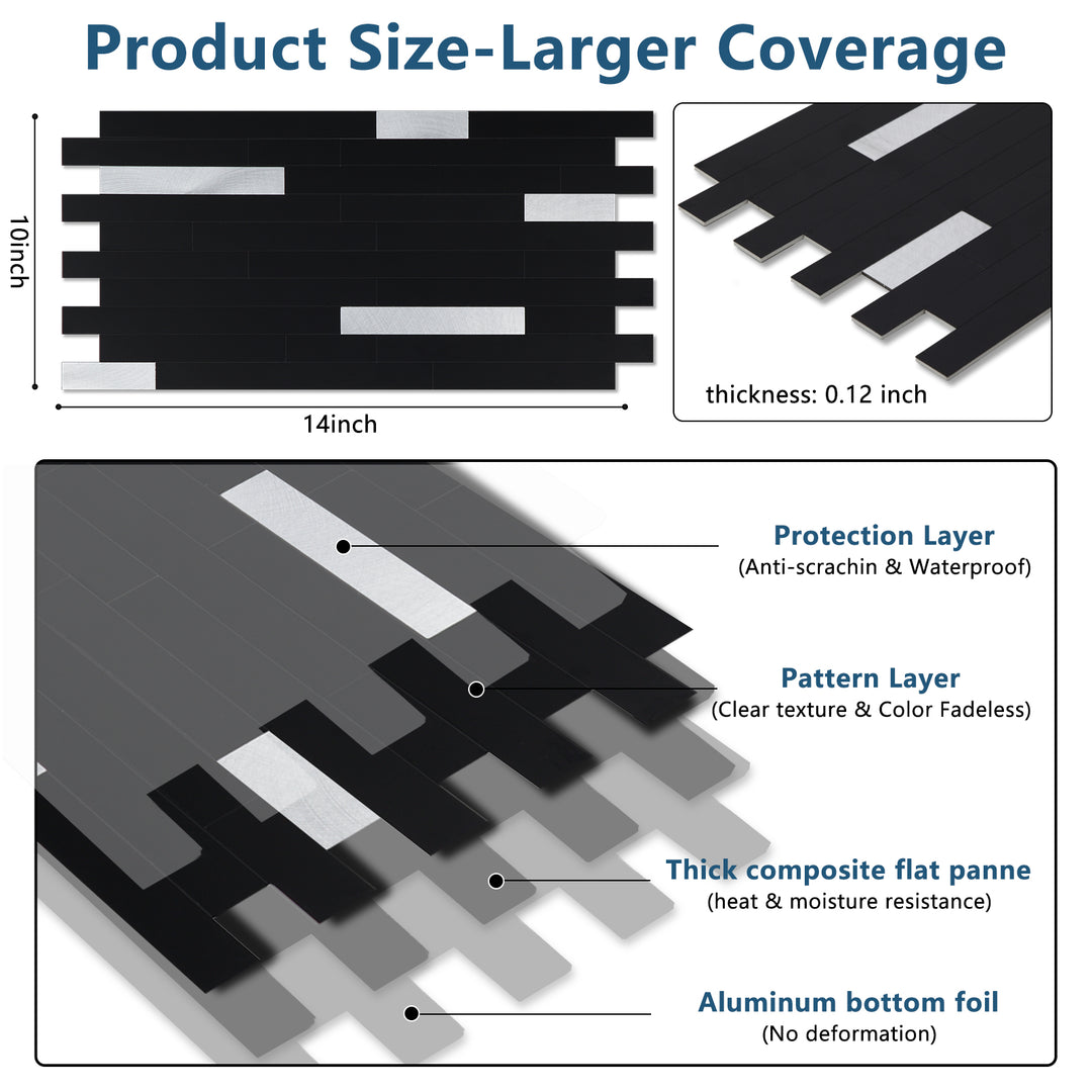 Structural design of self-adhesive tiles