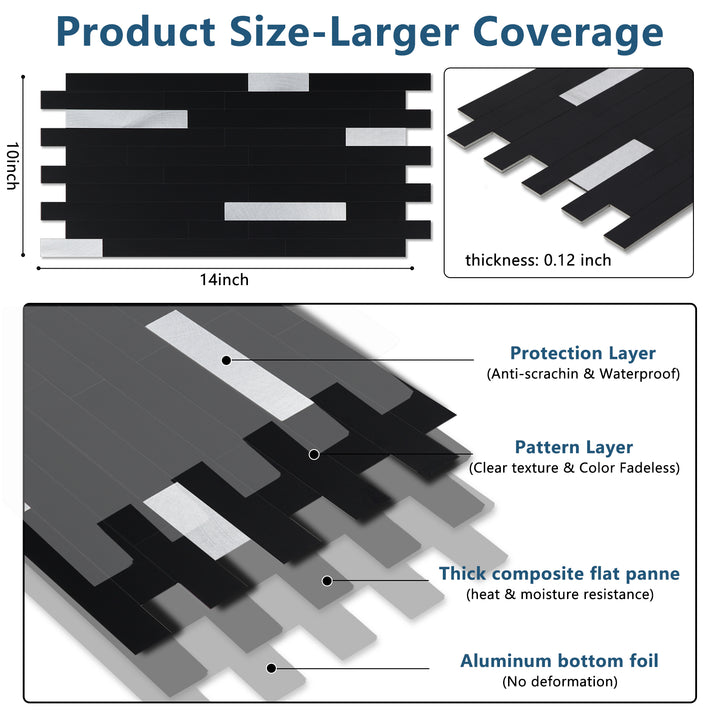 Structural design of self-adhesive tiles