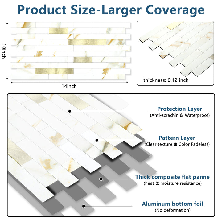 Inner composition of self-adhesive tiles