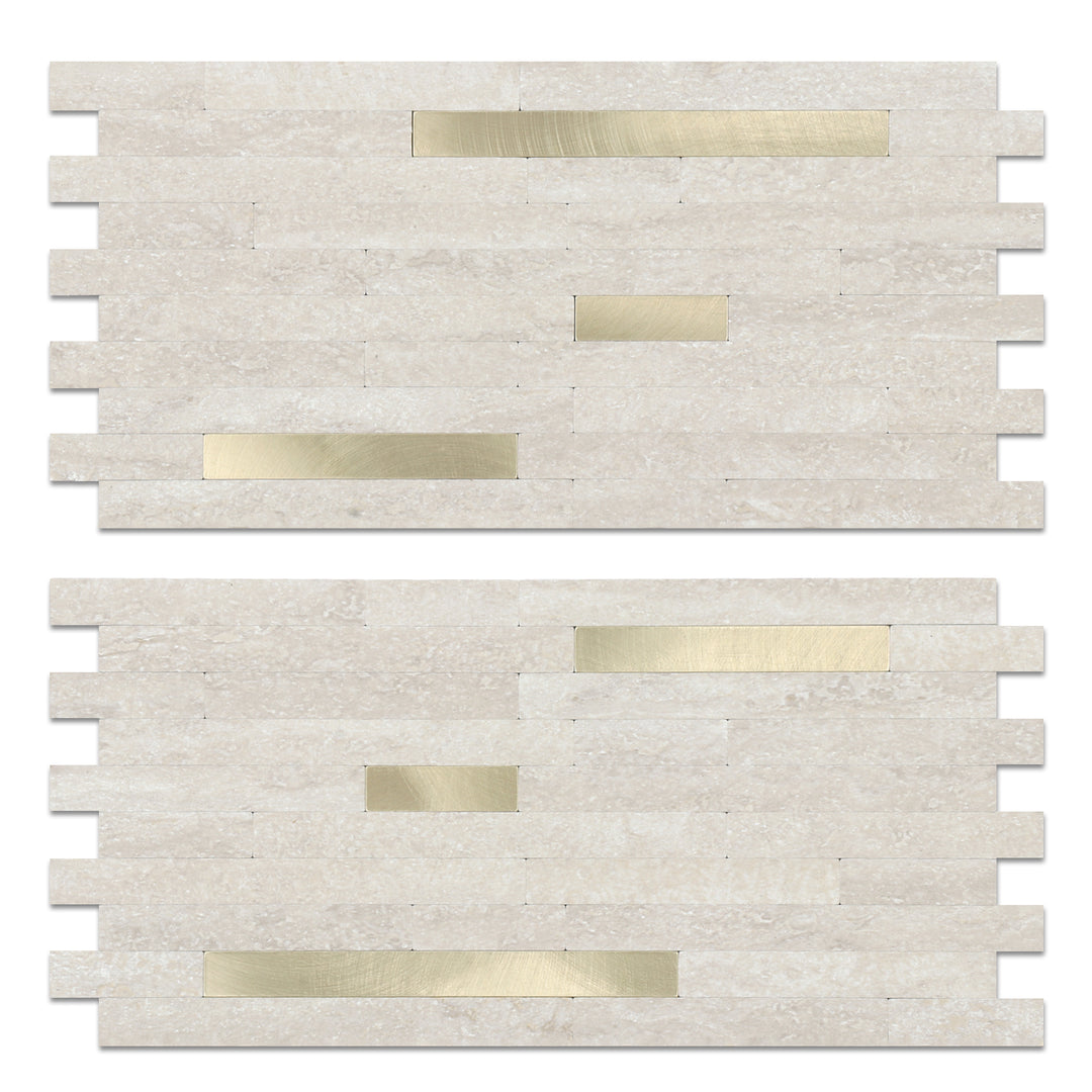 Beige Cave Stone Peel and Stick Tile