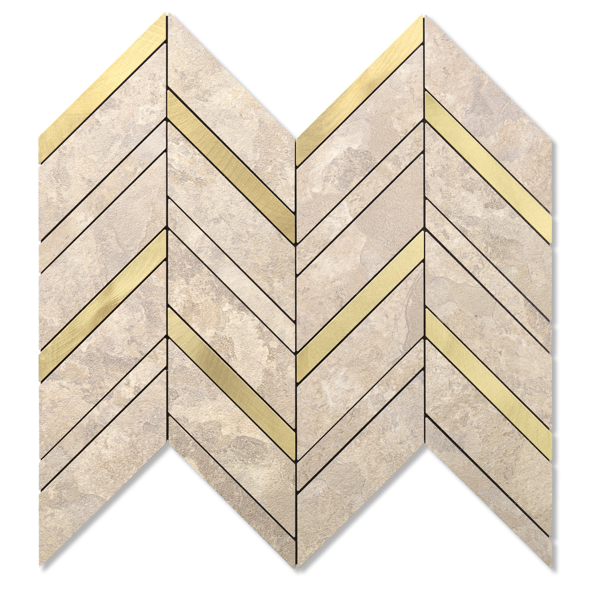 beige stone herringbone tiles