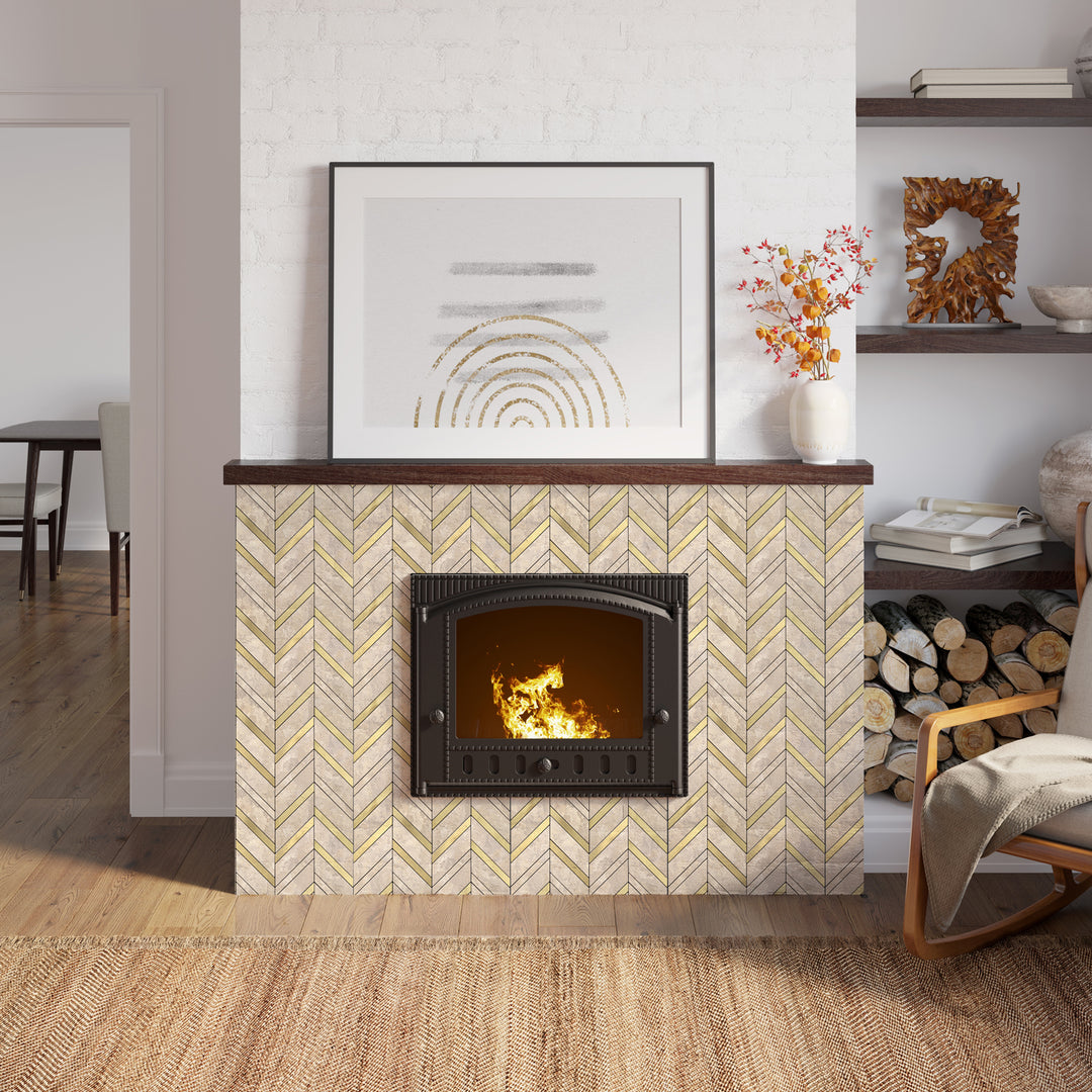 peel and stick tile for fireplace