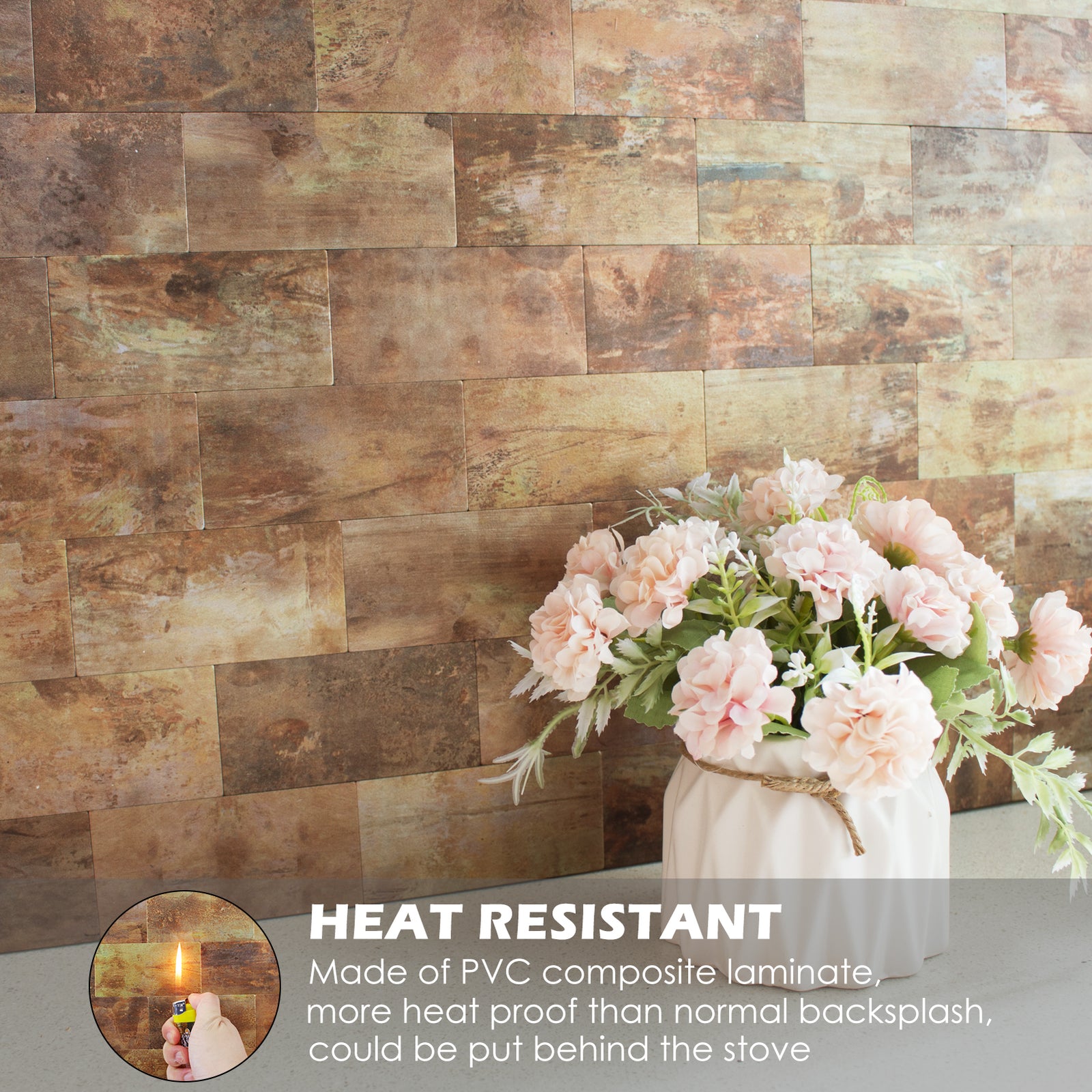 copper backsplash tile