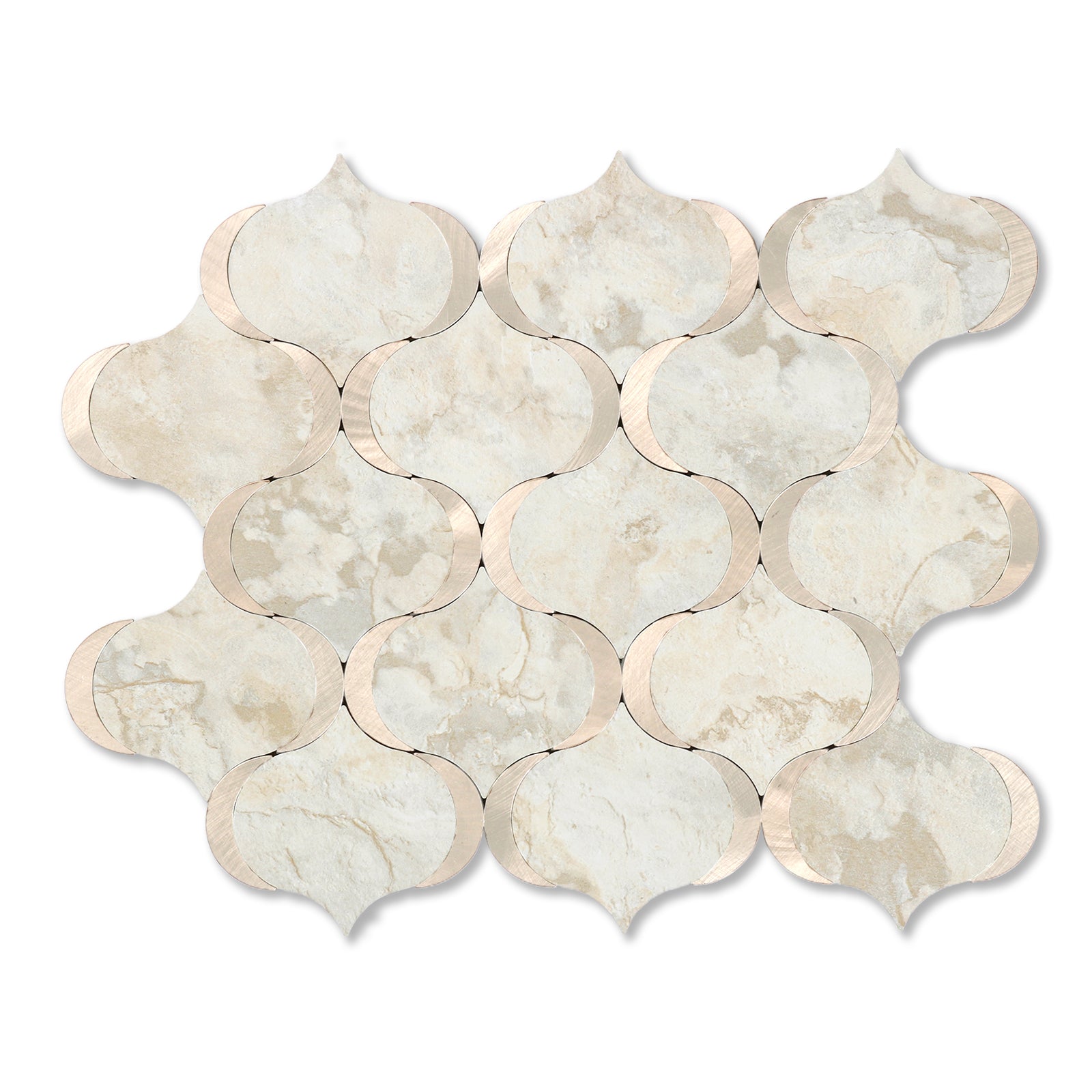 Ecru Beige peel and stick lantern tiles