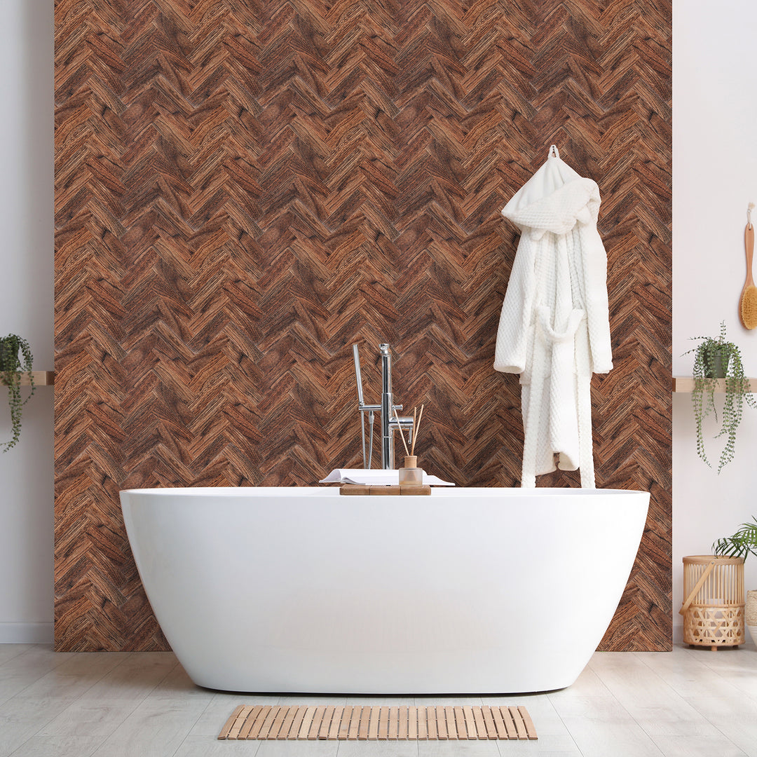 herringbone tile backsplash stick on bathroom