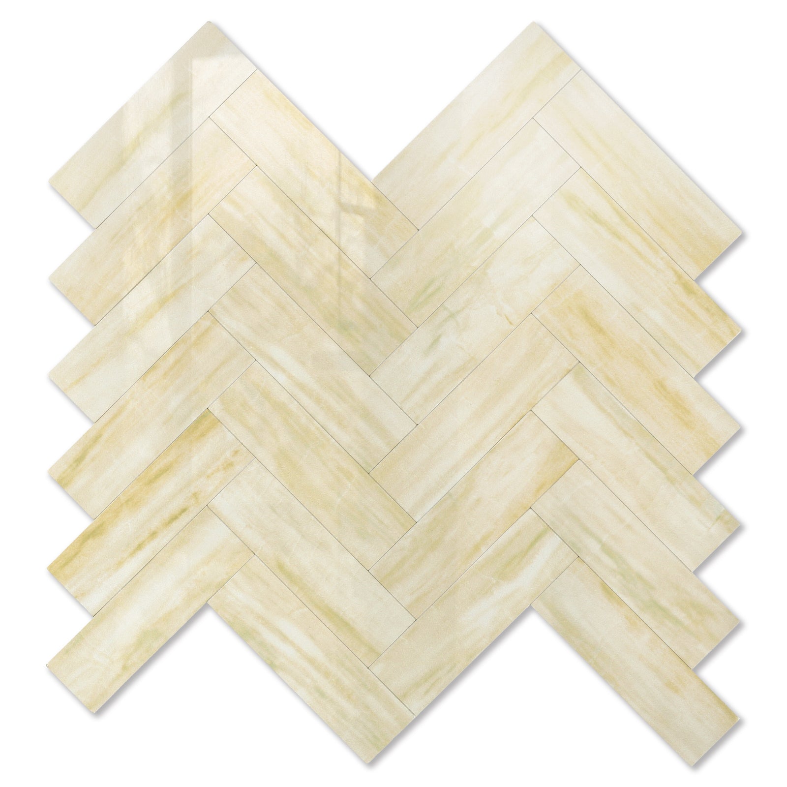 Polished Dolomite Beige Herringbone Tile 
