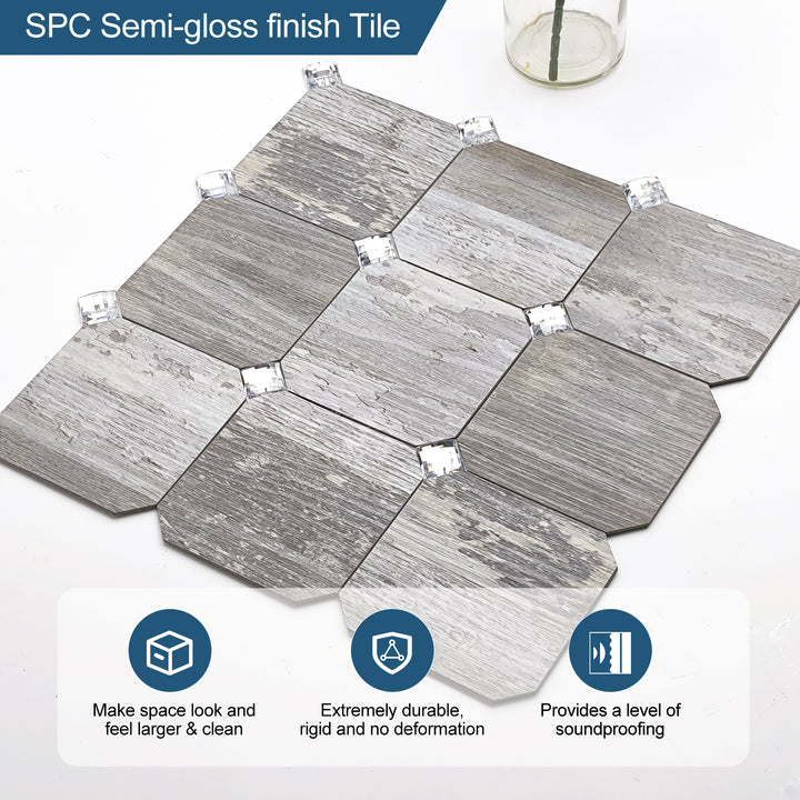 Detailed texture image of self-stick tiles