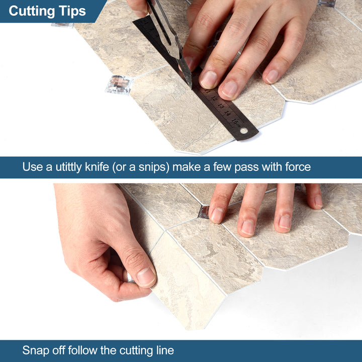 Guidelines for tile cutting on backsplashes
