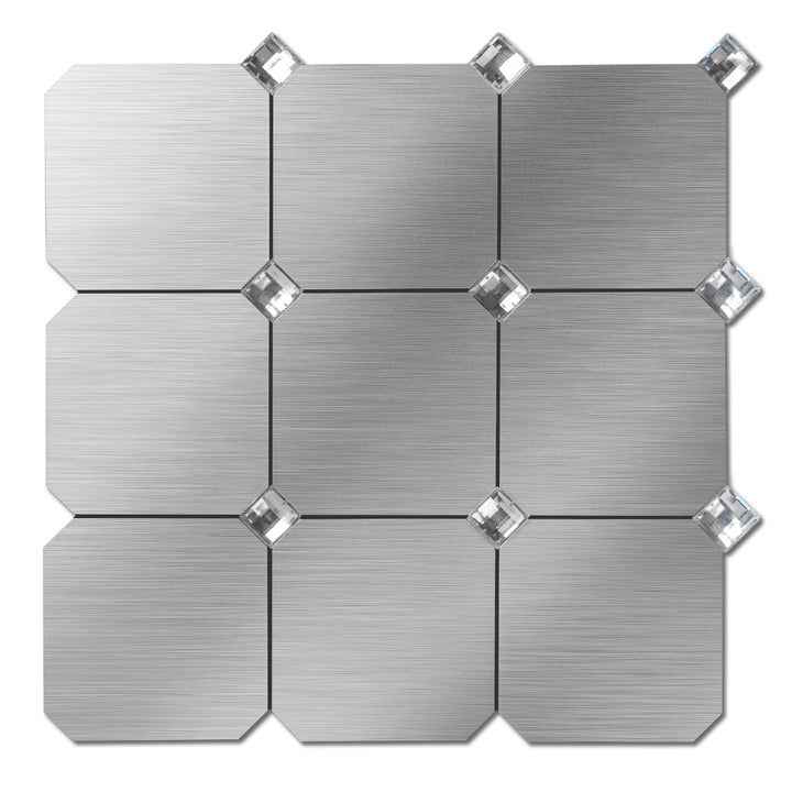 Metal Peel and Stick Diamonds Tile