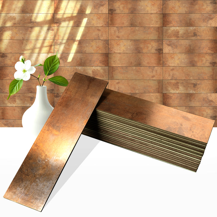 copper brick subway tile