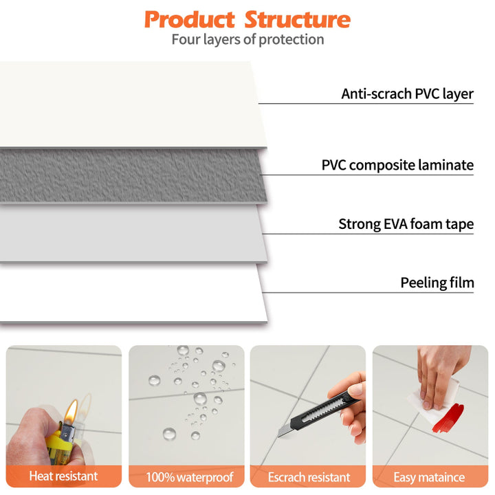 Ivory white tile structure