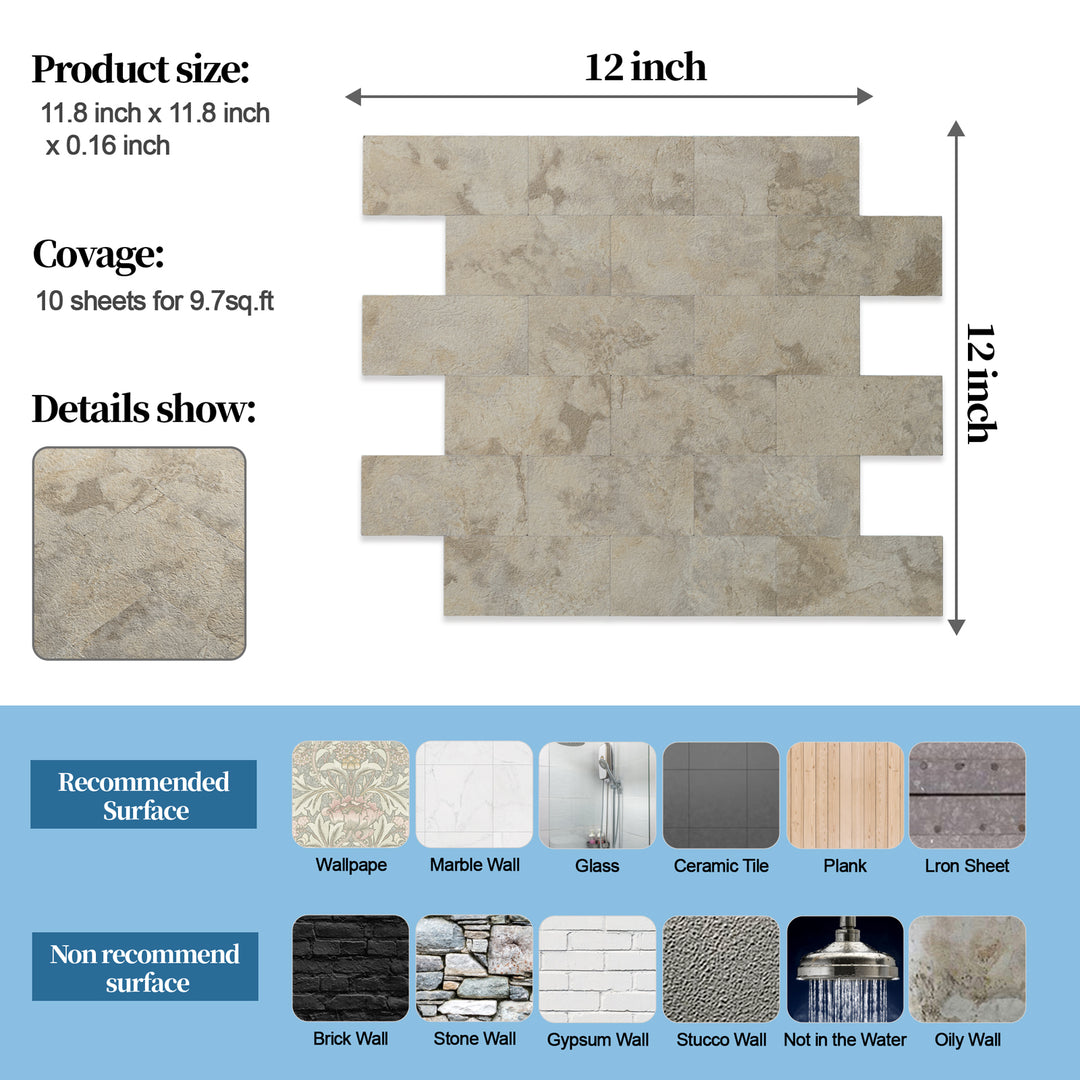 subway tile size