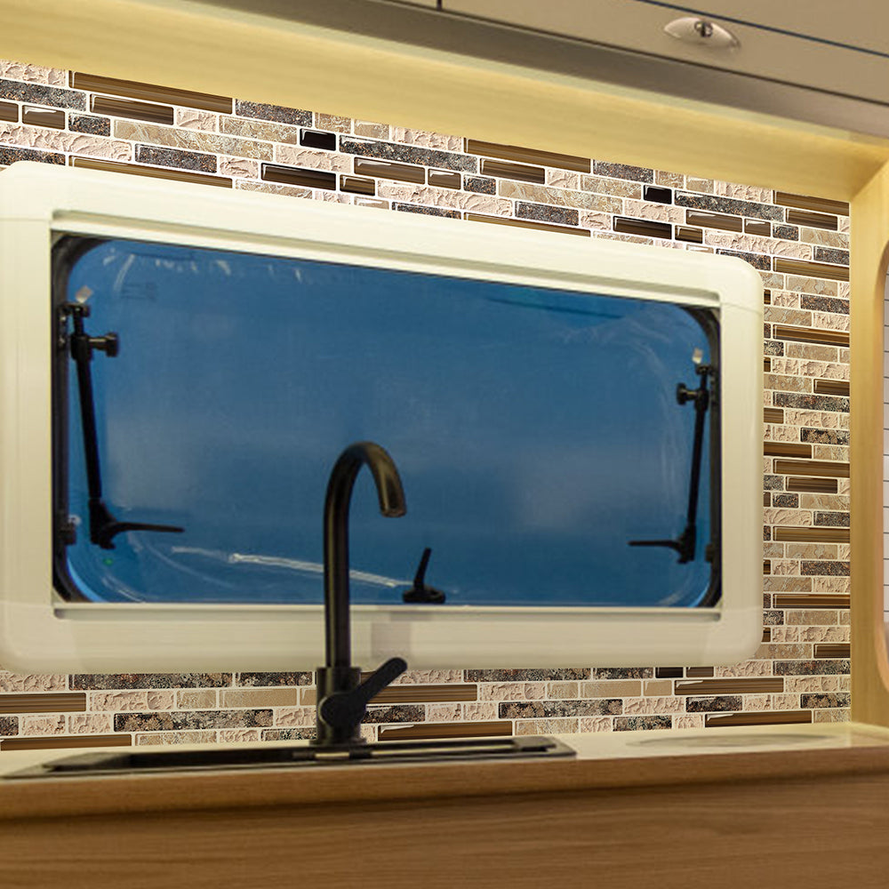 peel and stick vinyl tile used on the RV