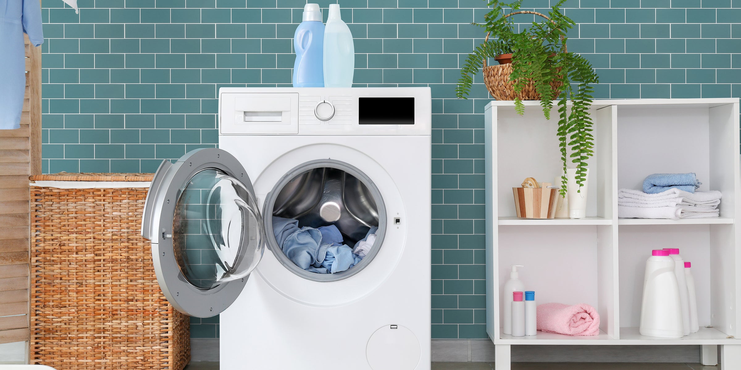 peel and stick subway tile for laundry room