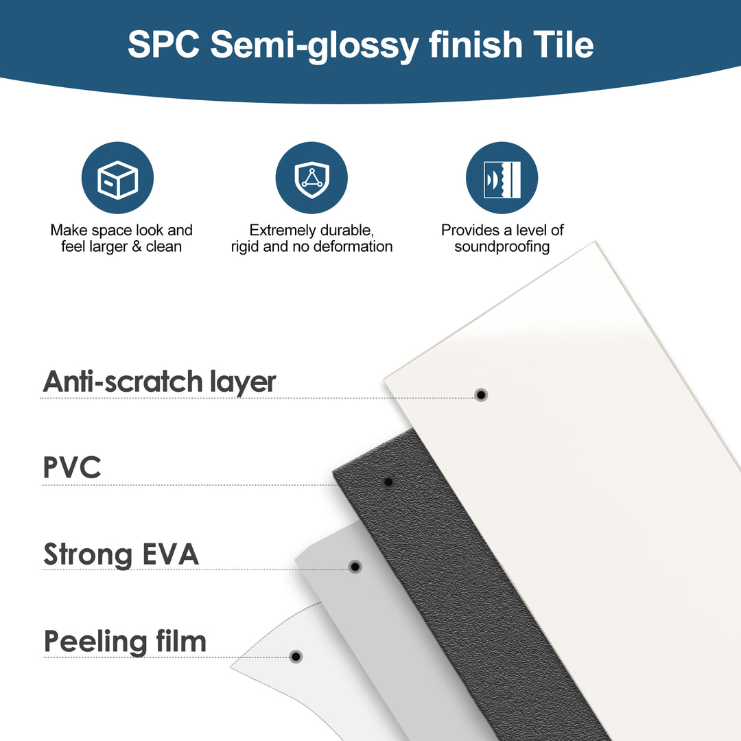 SPC Semi-glossy finish Tile