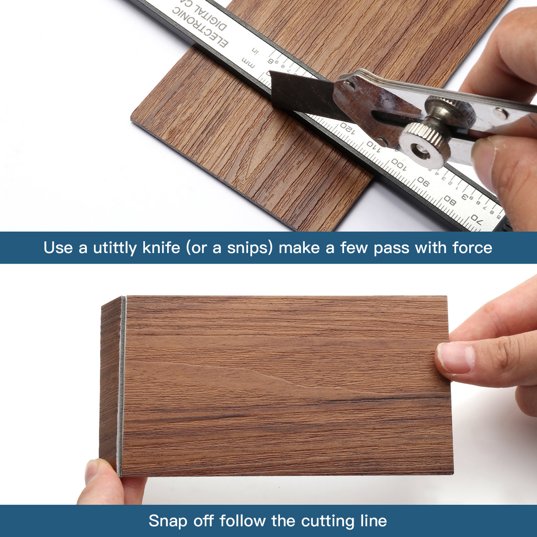 Peel-and-stick tile fitting & trimming hacks