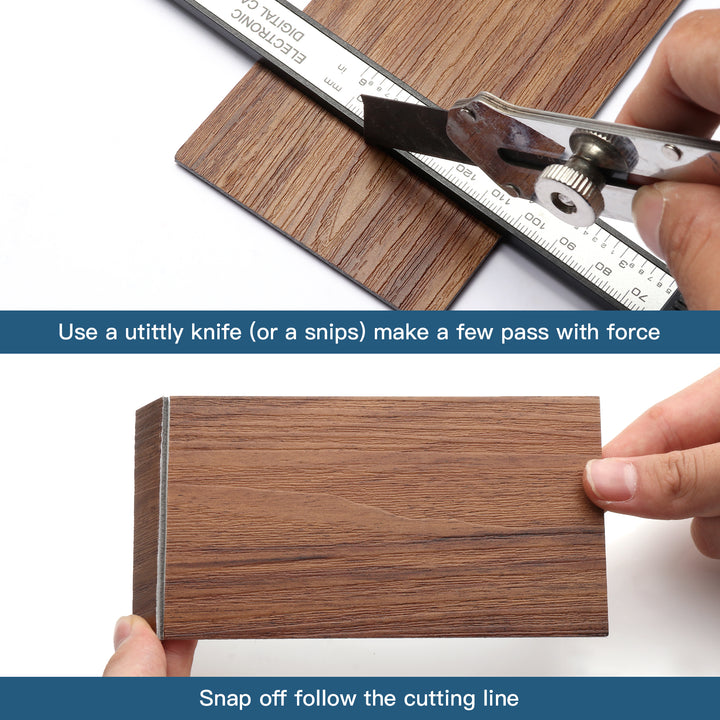 Peel-and-stick tile fitting & trimming hacks