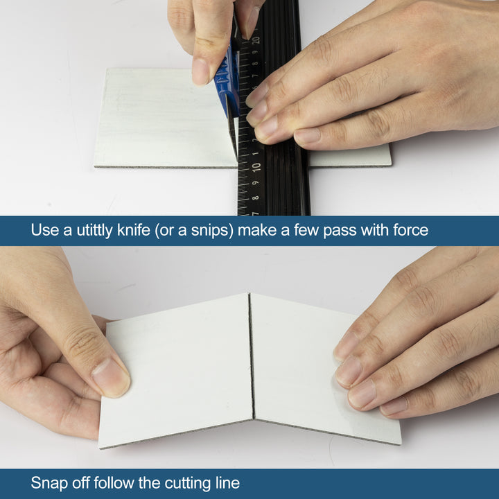 Adhesive-backed tile setup & cutting tricks