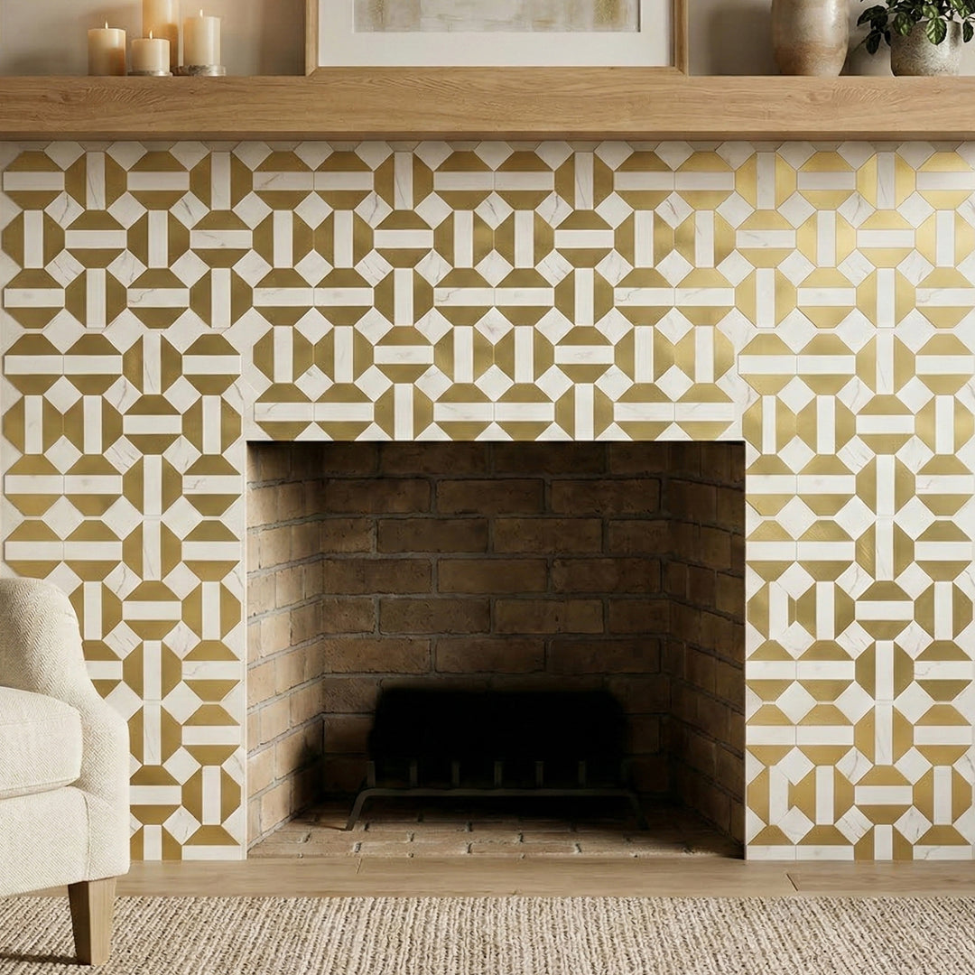 peel and stick fireplace tiles