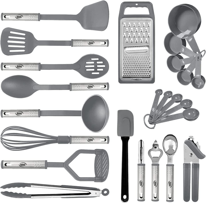 Nylon and Stainless Steel Kitchen Utensil Set 24 Pcs