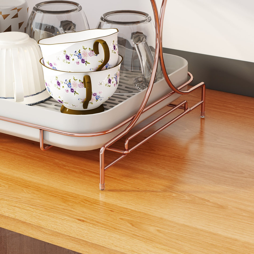 Kitchen Drain Tray Bowl Cup Dish Drying Rack